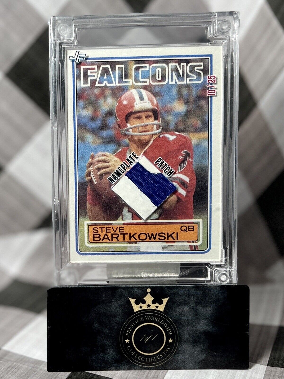 Steve Bartkowski 2022 Jersey Fusion 1988 Game Used Nameplate Patch /25 Falcons