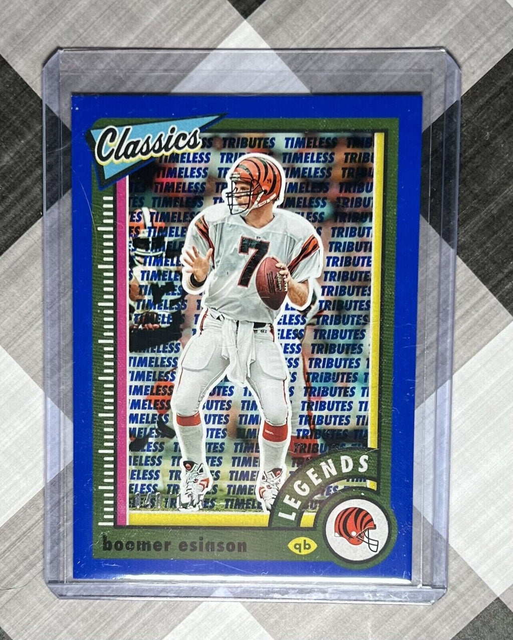 2022 Classics BOOMER ESIASON Timeless Tributes Blue /125 #141 Cincinnati Bengals