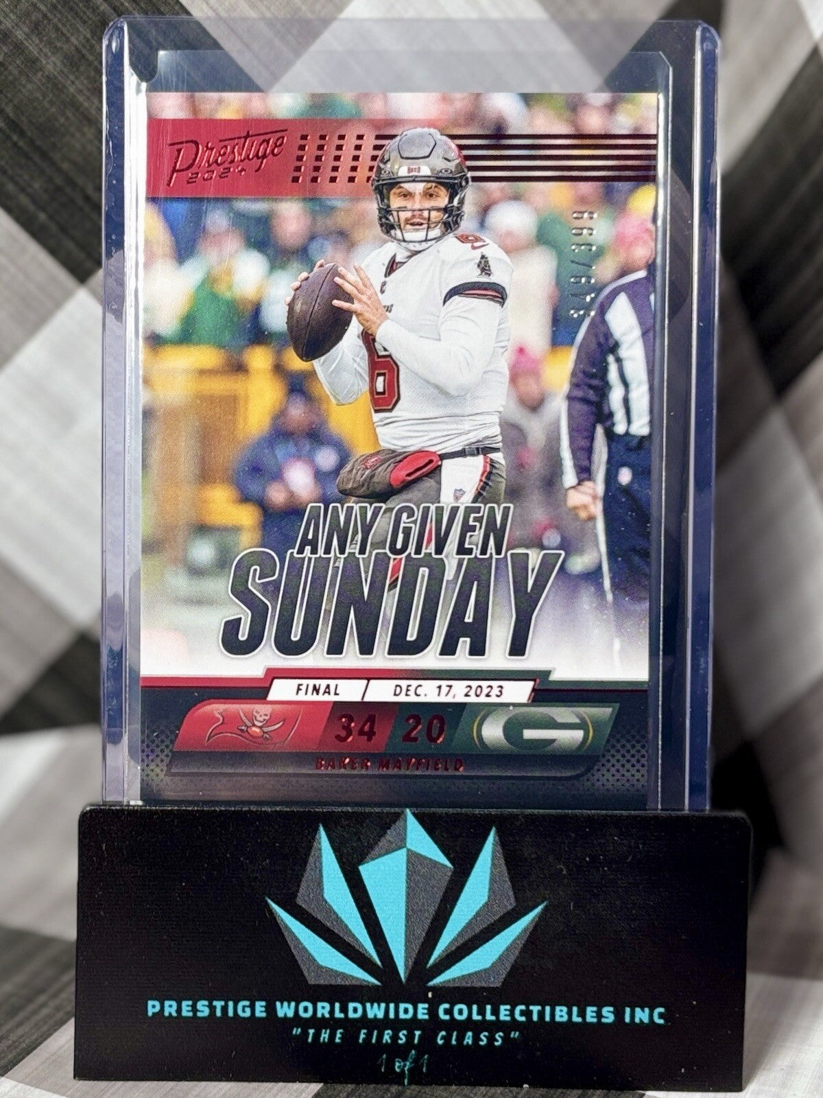 Baker Mayfield 2024 Prestige Any Given Sunday Red Xtra Points /399 #AGS-BMD Bucs