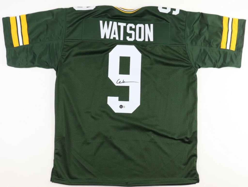 Christian Watson Autographed Custom XL Jersey w/ Beckett COA - GB Packers Rookie