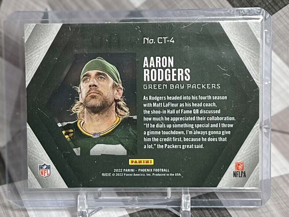 AARON RODGERS 2022 Panini Phoenix CONTOURS Refractor #CT-4 - GB Packers Insert