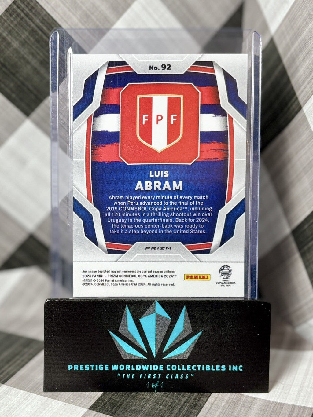 Luis Abram 2023-24 Prizm Copa America Silver Pulsar Prizm #92 Peru