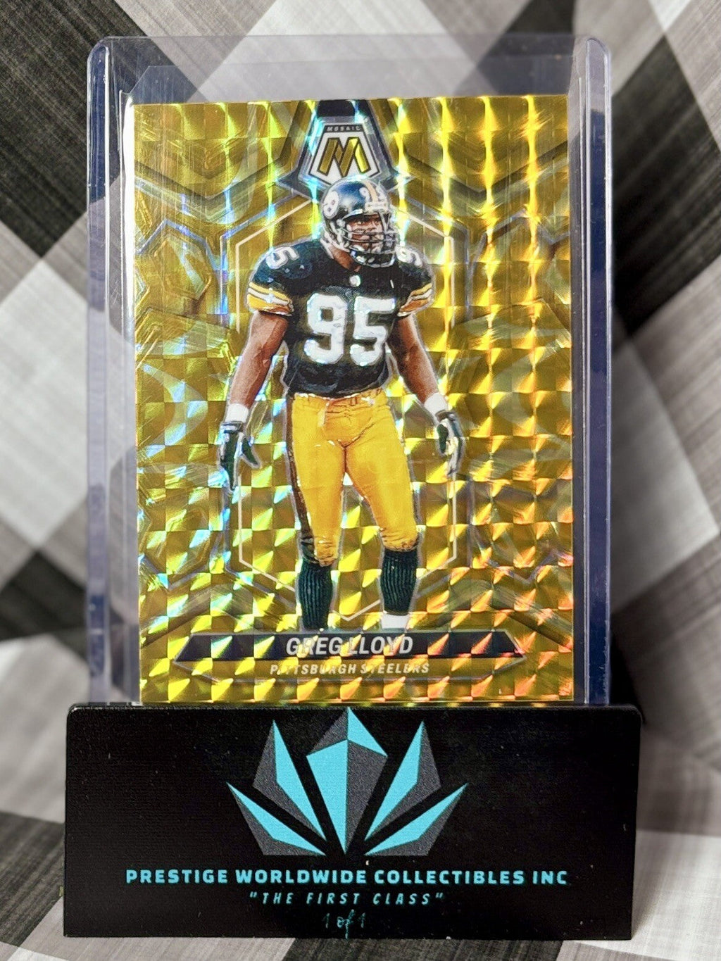 Greg Lloyd 2024 Panini Mosaic Yellow Reactive #233 Pittsburgh Steelers