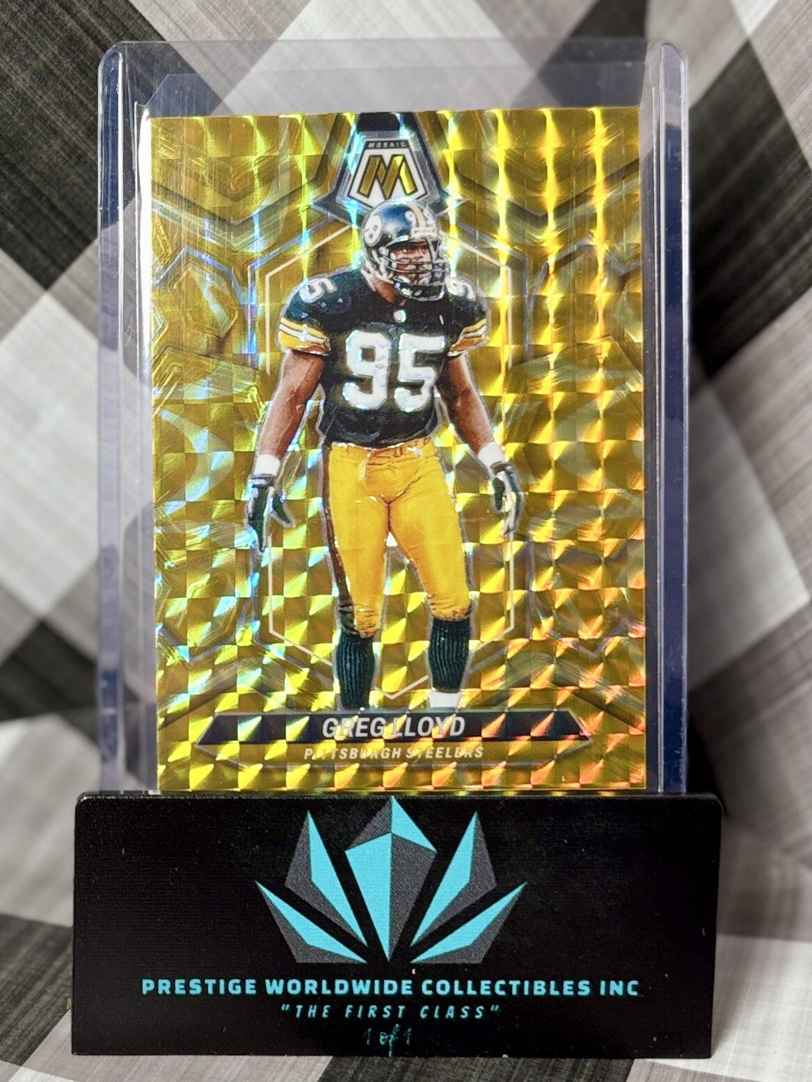 Greg Lloyd 2024 Panini Mosaic Yellow Reactive #233 Pittsburgh Steelers