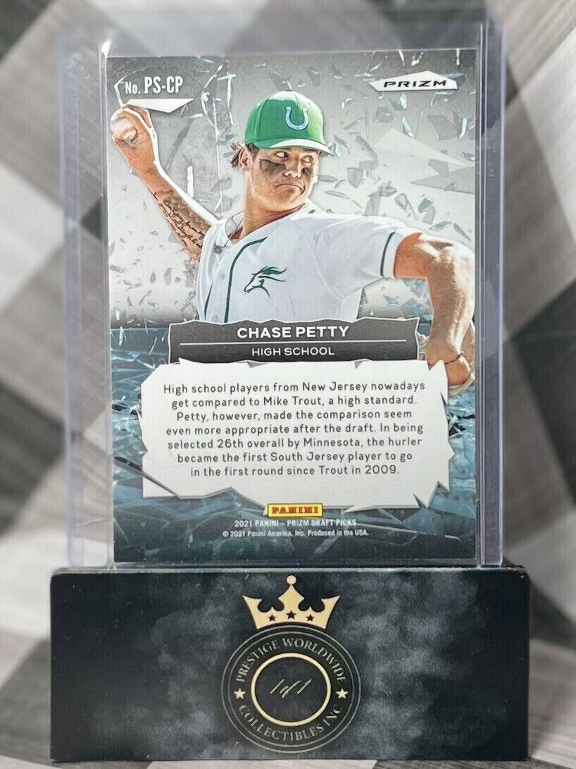 Chase Petty 2021 Prizm Draft Picks Power Surge Holo Silver Rookie #PS-CP Twins