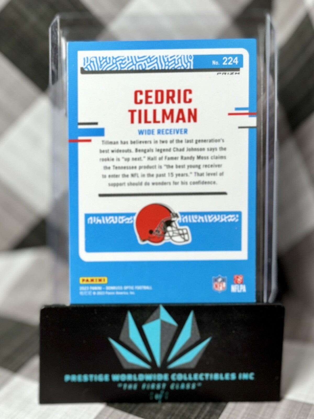 Cedric Tillman 2023 Donruss Optic Blue Hyper Rated Rookie #224 Cleveland Browns