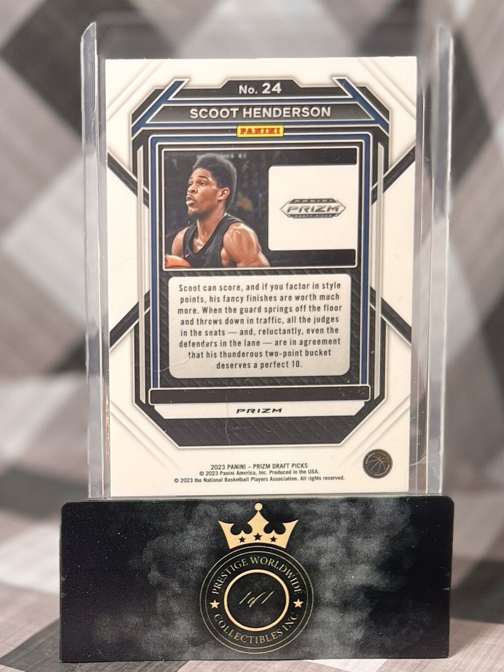 Scoot Henderson 2023 Prizm Draft Picks Rookie Purple Wave #24 Portland Blazers