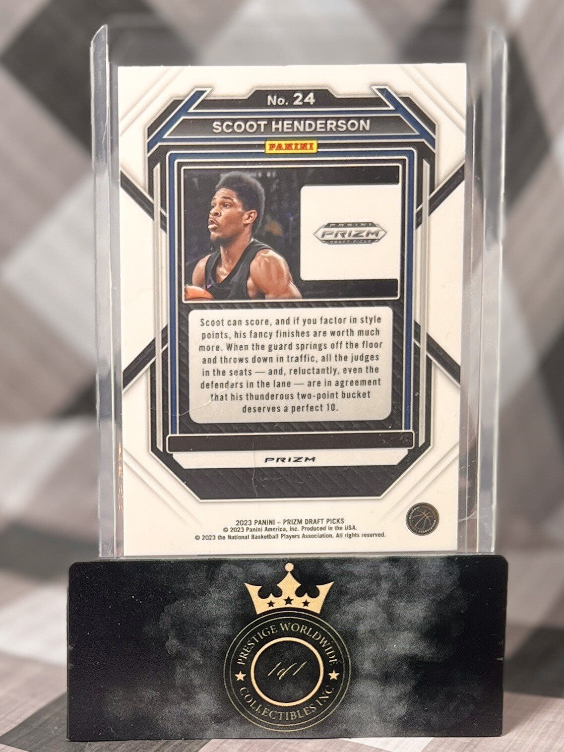 Scoot Henderson 2023 Prizm Draft Picks Rookie Purple Wave #24 Portland Blazers