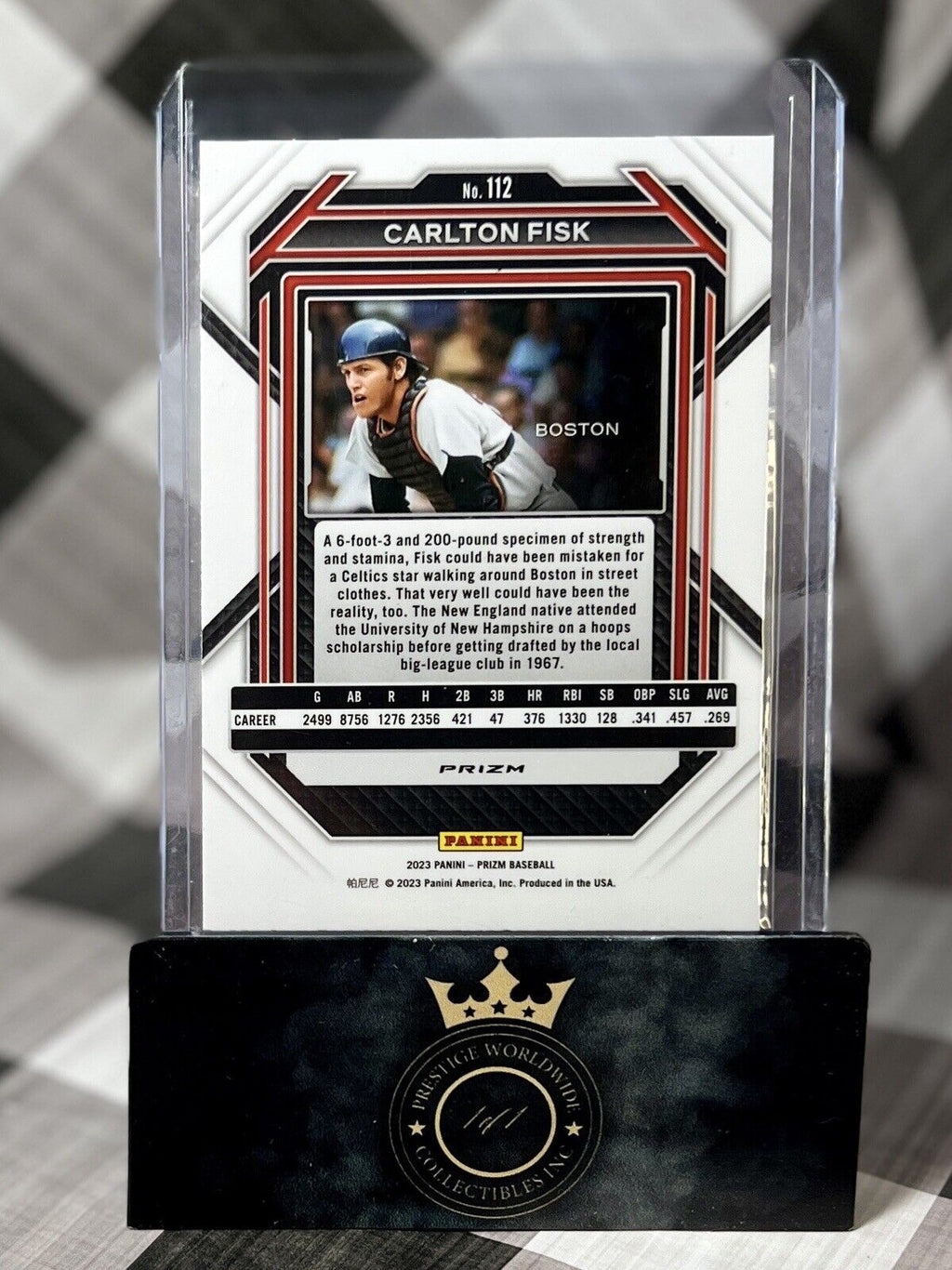 🔥 Carlton Fisk 2023 Panini Prizm Pulsar Prizm #112 - Boston Red Sox🔥