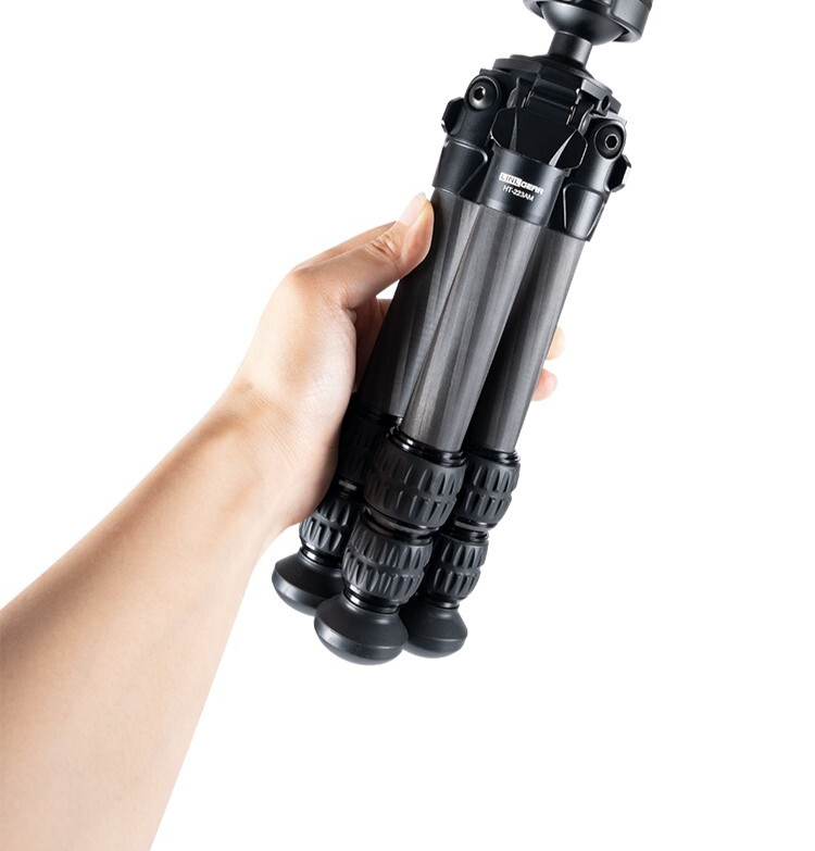 LINKOGEAR HT-223 Carbon Tripod Picatinny + Monoball Fix 26mm Clamp CNC Head