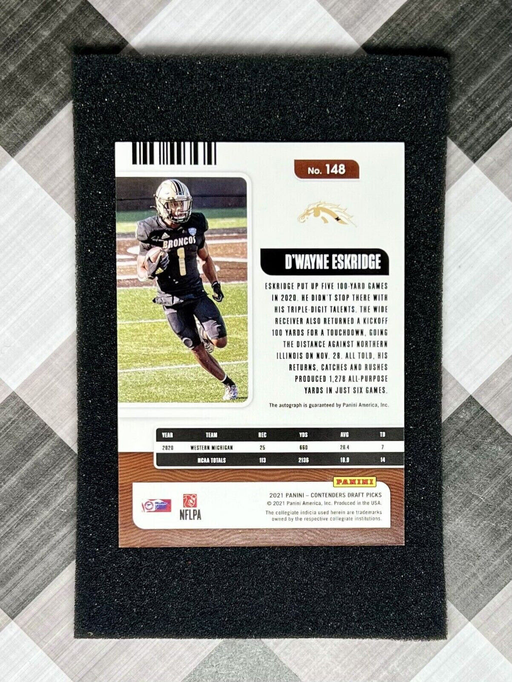 D’WAYNE ESKRIDGE 2021 Panini Contenders DP College Ticket Rookie AUTO #148 RC