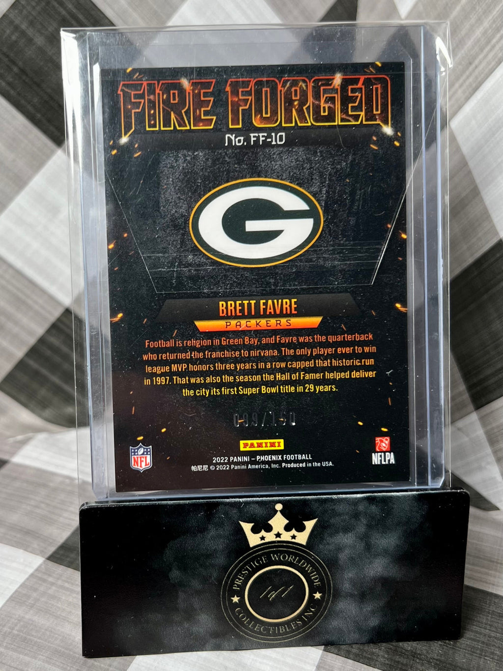 Brett Favre 2022 Phoenix Fire Forged Teal /199 #FF-10 Green Bay Packers