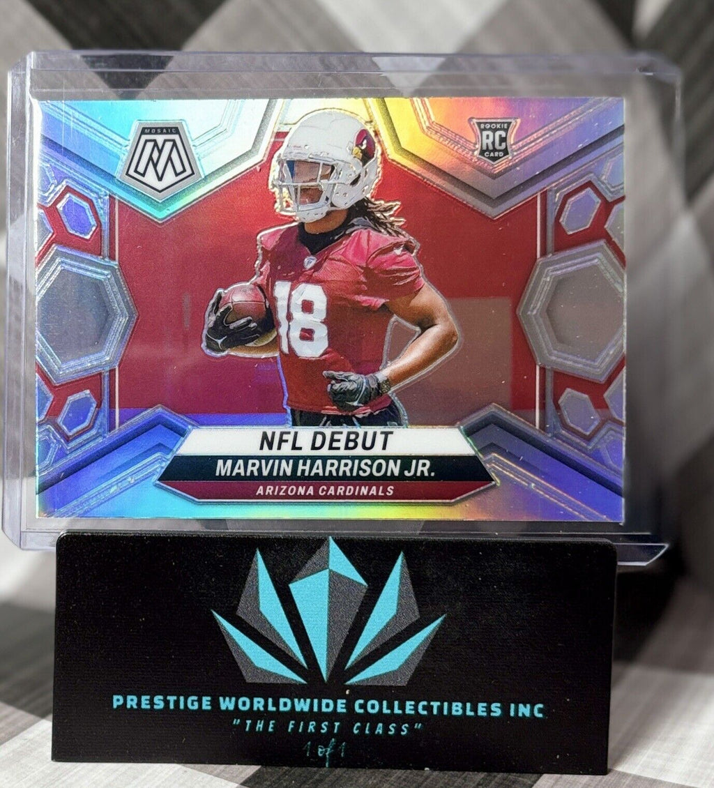 Marvin Harrison Jr. 2024 Panini Mosaic NFL Debut Silver Rookie #283 Cardinals RC