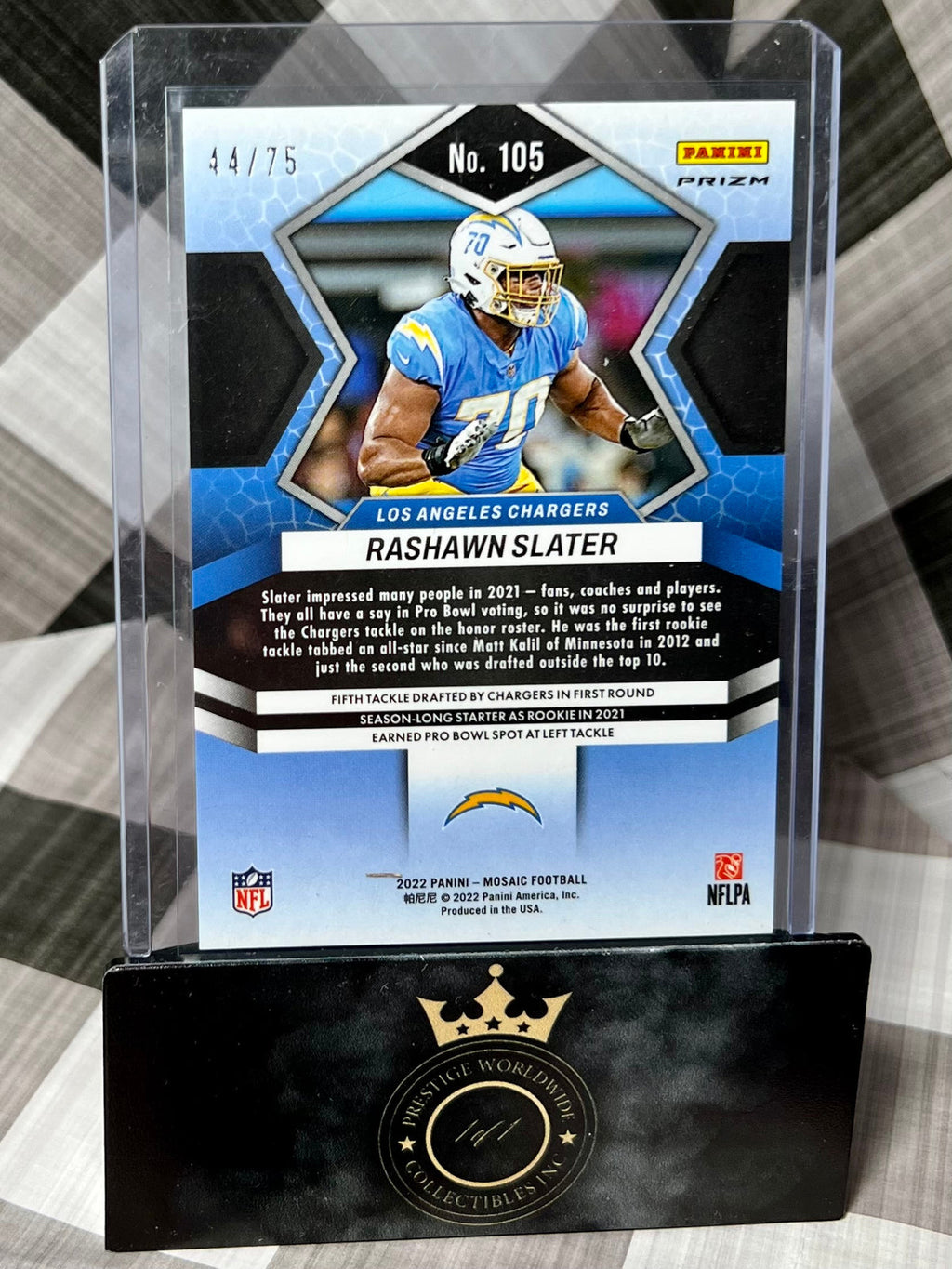 Rashawn Slater 2022 Mosaic Blue Disco /75 #105