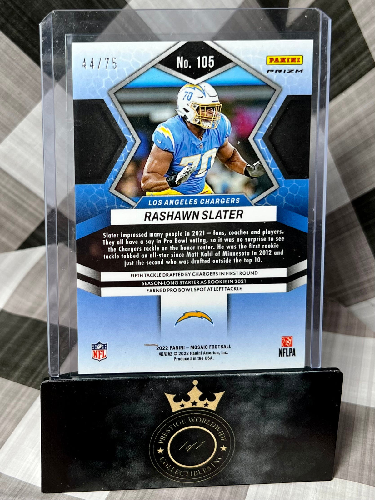 Rashawn Slater 2022 Mosaic Blue Disco /75 #105