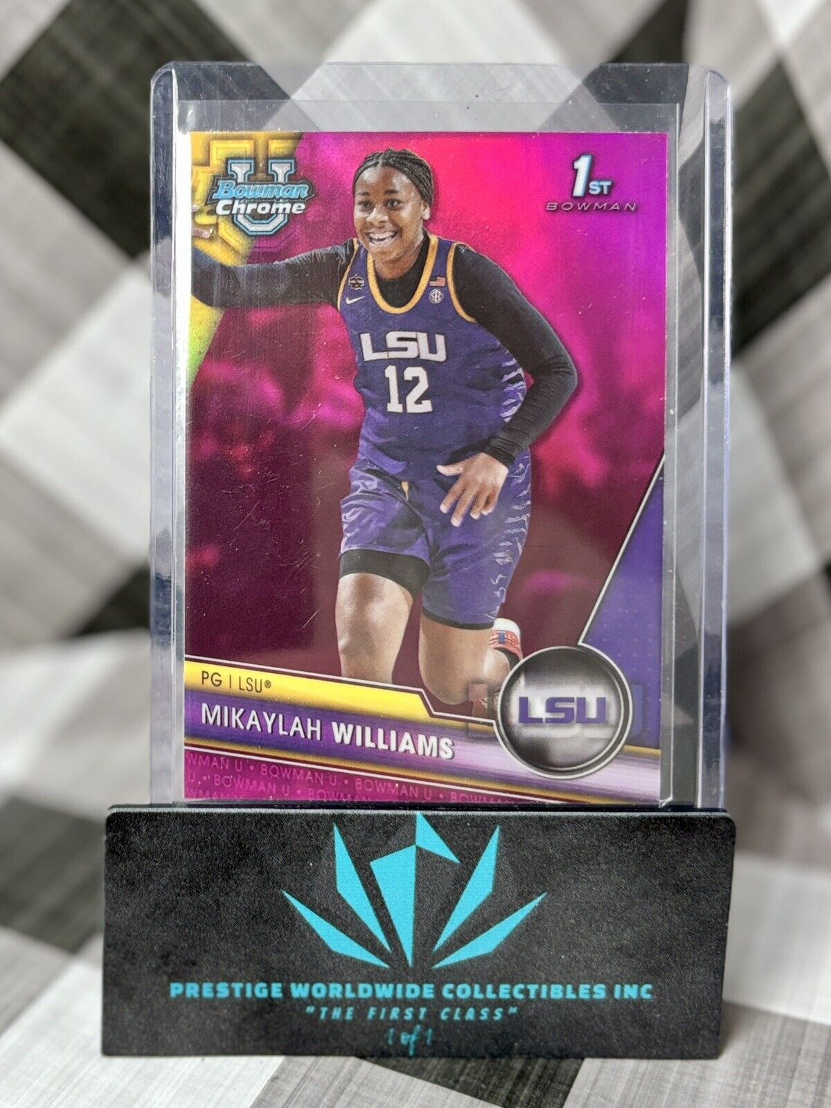 Mikaylah Williams 2023-24 Bowman U Chrome 1st Pink SP #4 LSU Tigers