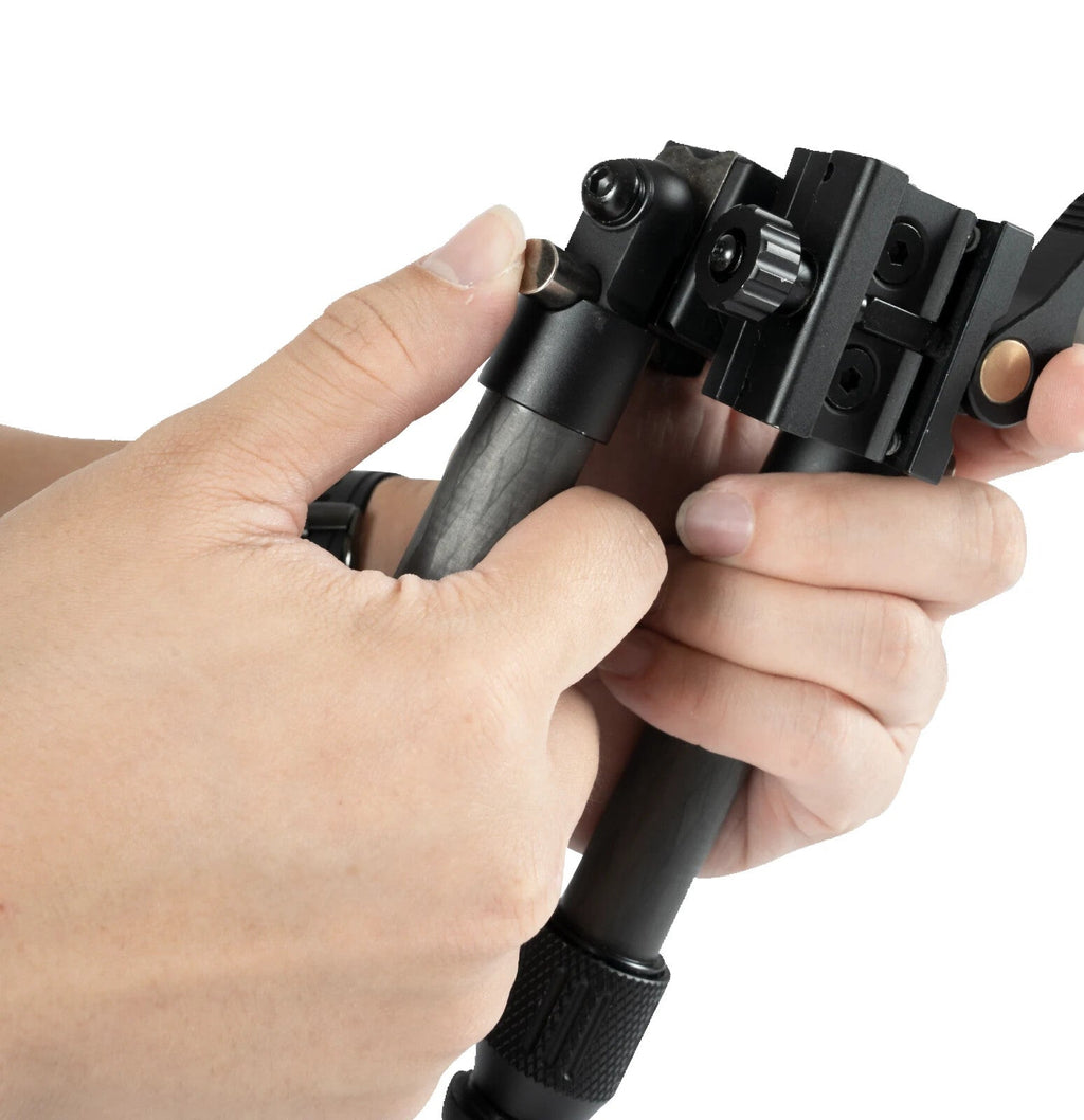 Linkogear HB-C02M Bipod – Brown, Carbon Fiber, Quick-Detach, 7-10” Adjust