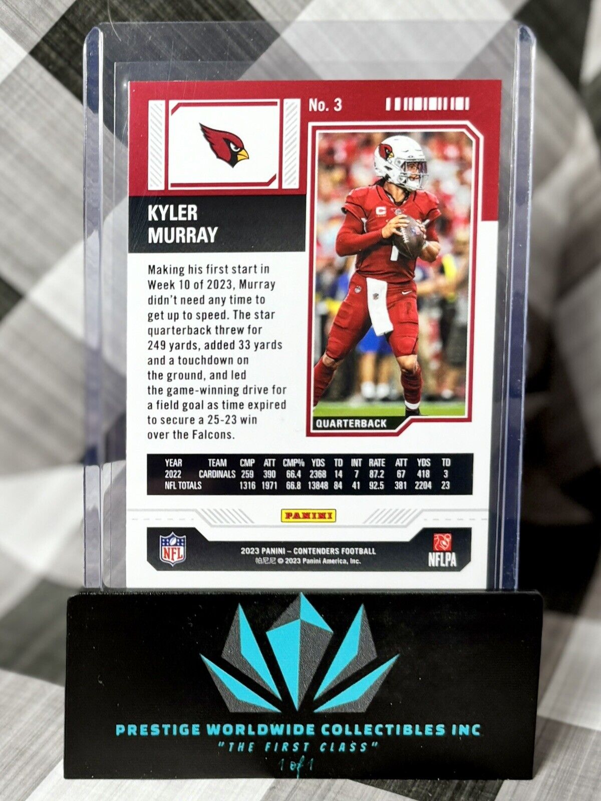 Kyler Murray 2023 Panini Contenders Bronze Season Ticket #3 Arizona Cardinals