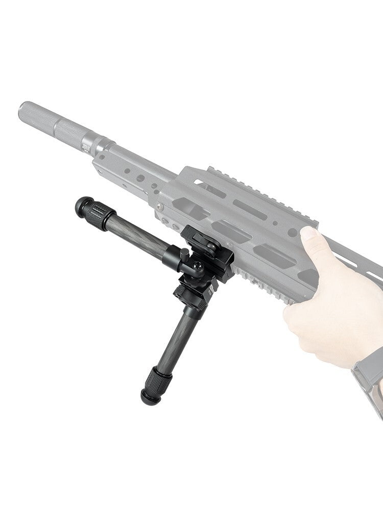 Linkogear HB-C02M Bipod – Black, Carbon Fiber, Quick-Detach, 7-10” Adjust