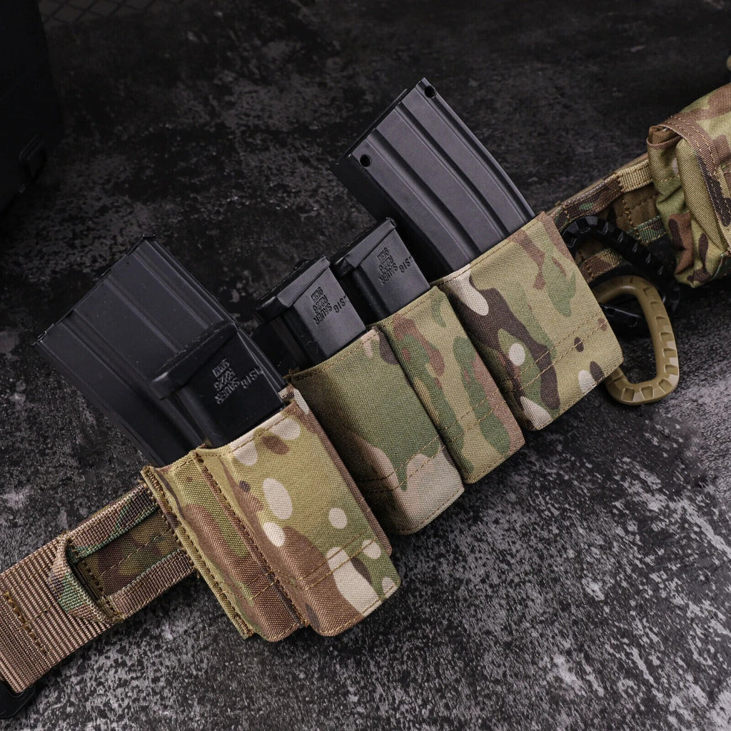 KRYDEX Tactical 9mm Pistol Magazine Pouch Mag Holder - Multicam / MOLLE Mounted