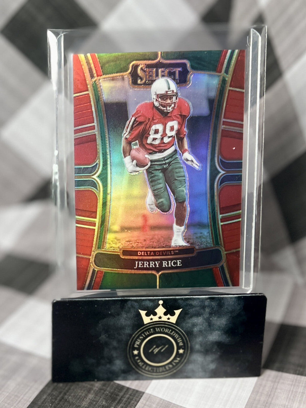 Jerry Rice 2023 Select Draft Picks Red Prizm /149 #94 Mississippi Valley & 49ers