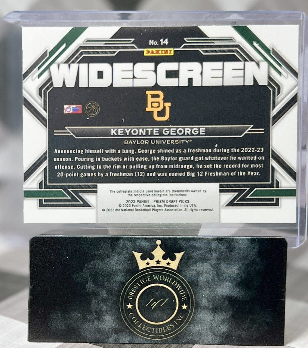 Keyonte George 2023 Prizm Draft Picks Widescreen Rookie #14 Baylor Jazz RC