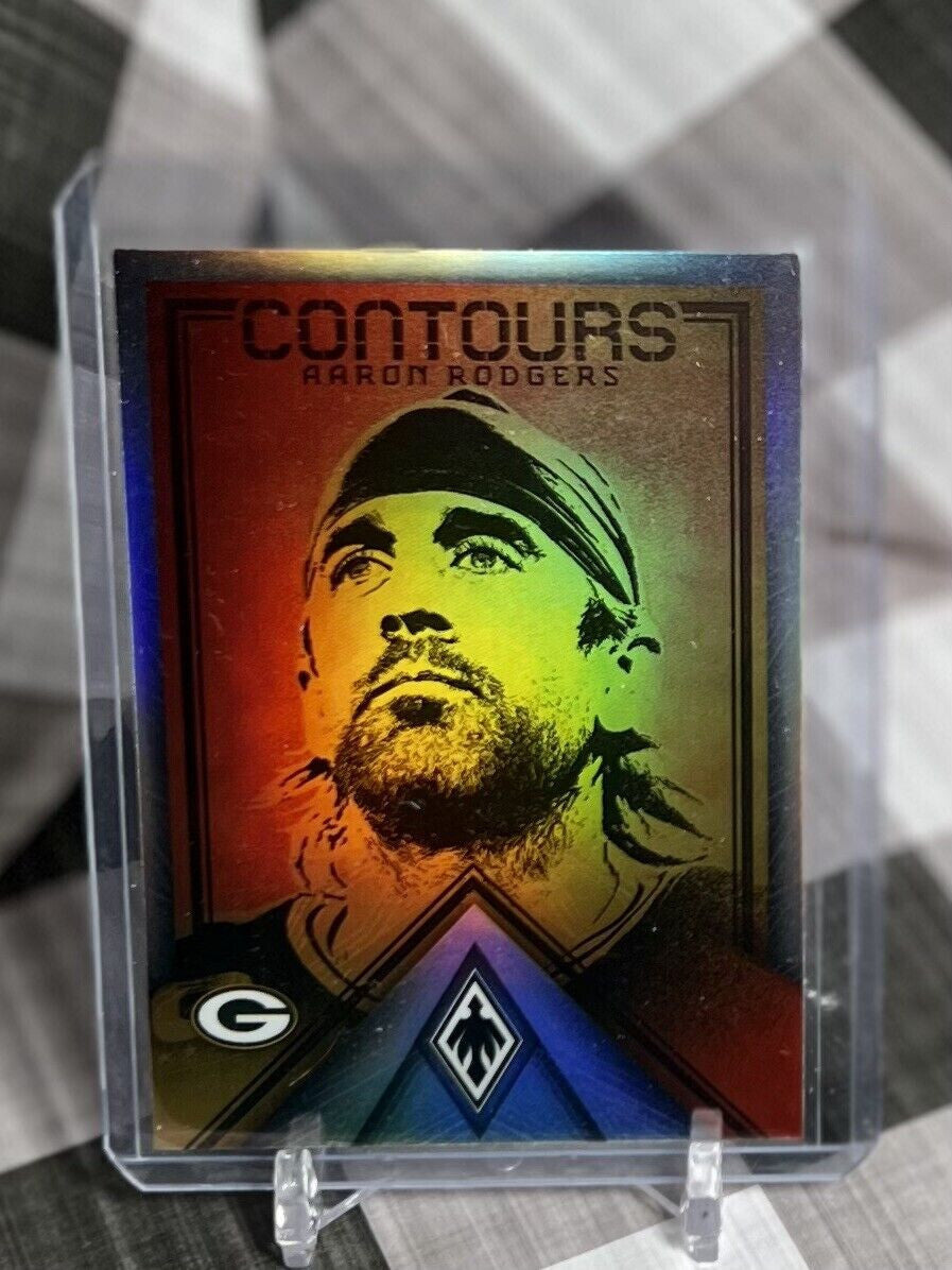 AARON RODGERS 2022 Panini Phoenix CONTOURS Refractor #CT-4 - GB Packers Insert
