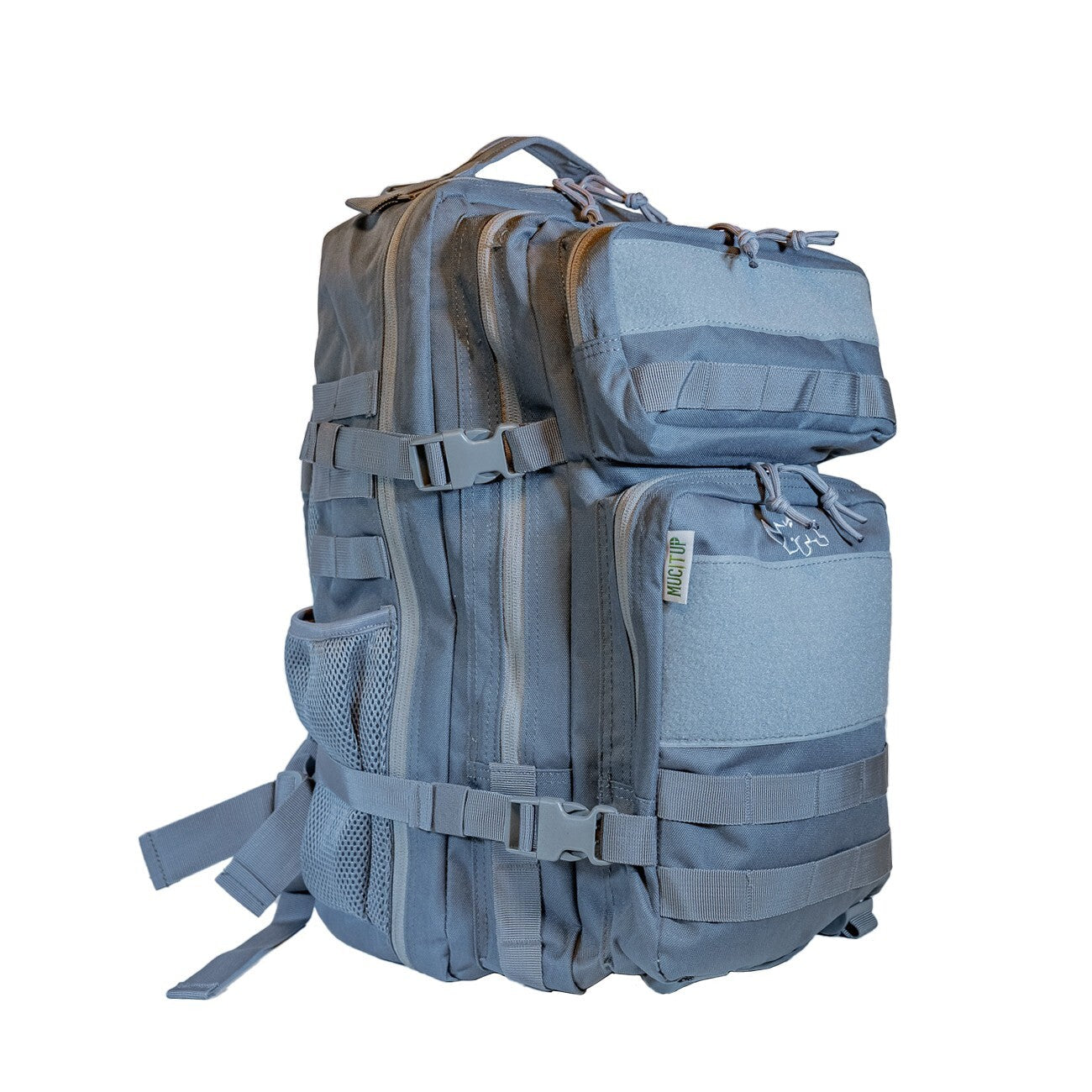 MUCITUP Rhino MUCPAC Tactical Backpack 500D Nylon MOLLE EDC - Grey, Black, & MCBK