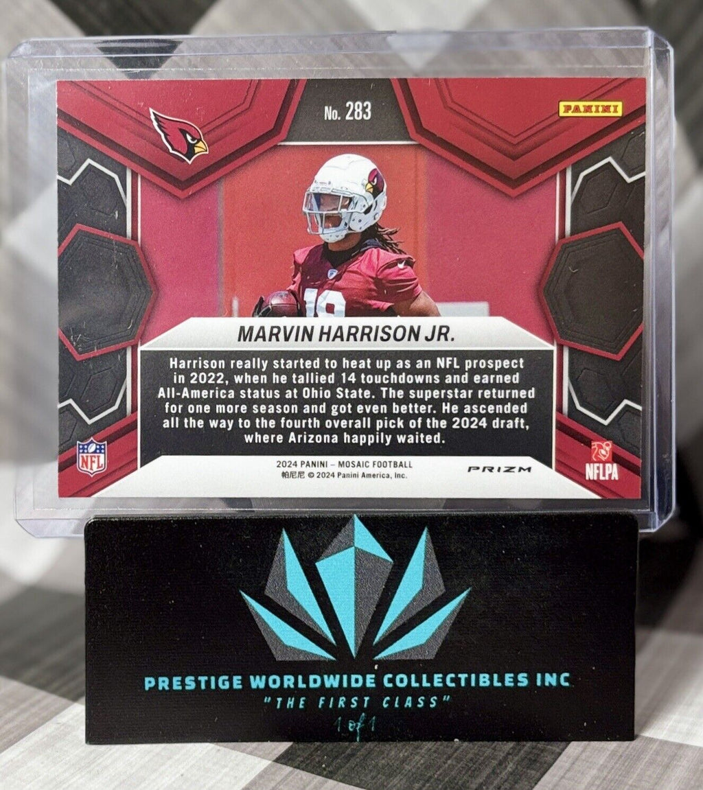 Marvin Harrison Jr. 2024 Panini Mosaic NFL Debut Silver Rookie #283 Cardinals RC