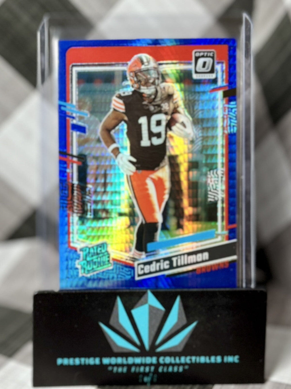 Cedric Tillman 2023 Donruss Optic Blue Hyper Rated Rookie #224 Cleveland Browns