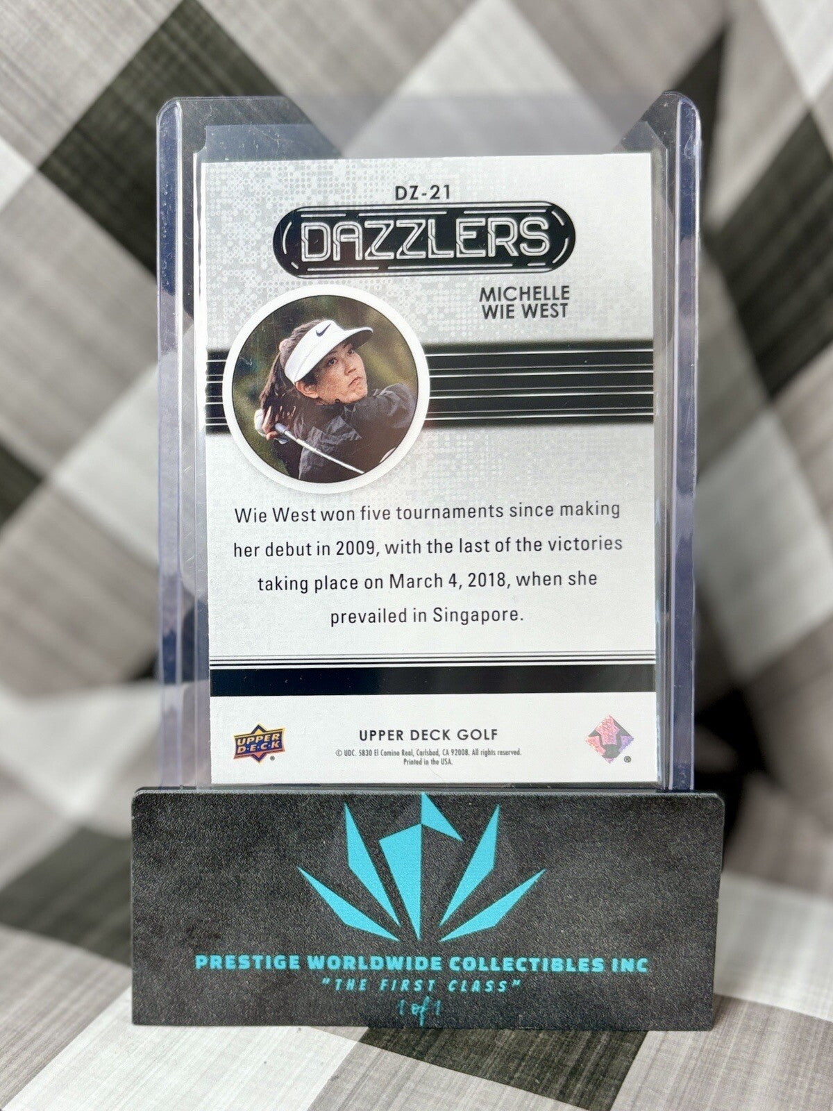 Michelle Wie West 2024 Upper Deck Golf Dazzlers Green #DZ-21 LPGA Tour