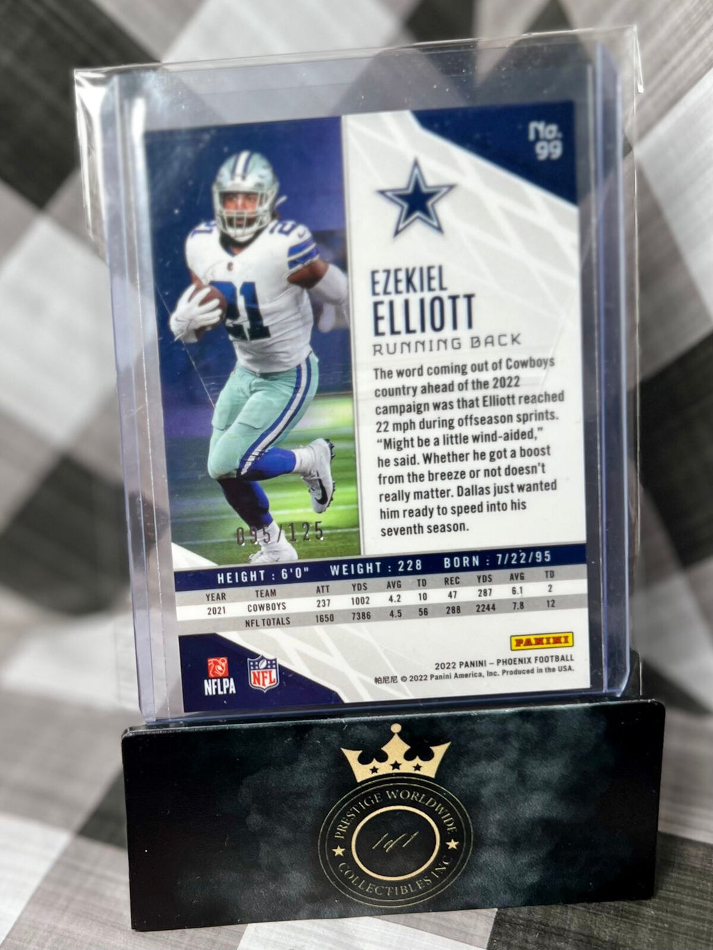 Ezekiel Elliot 2022 Phoenix Purple /125
