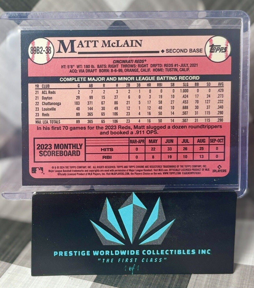 Matt McLain 2024 Topps Series 2 1989 Silver Foil #89B2-38 Cincinnati Reds Cup