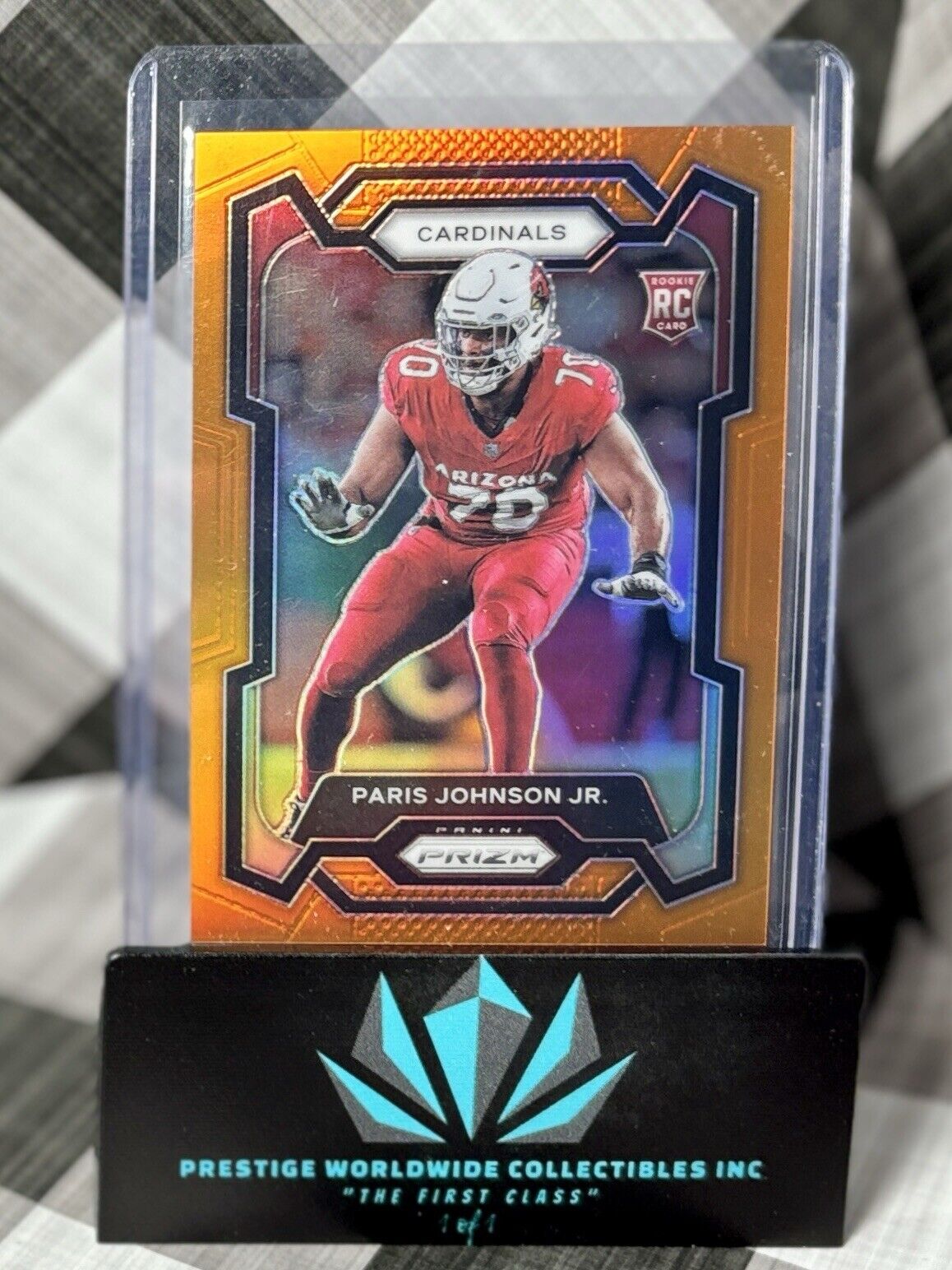Paris Johnson Jr. 2023 Panini Prizm Orange Prizm Rookie /249 #304 Cardinals RC