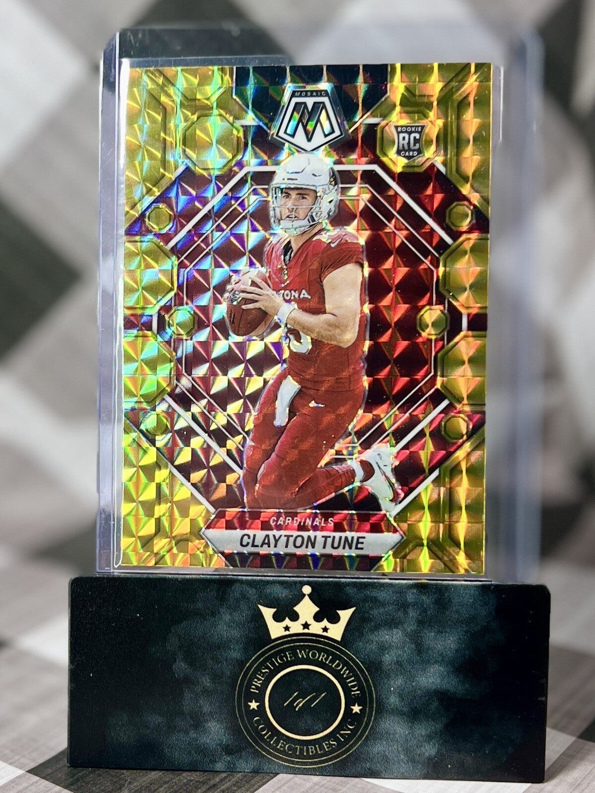 Clayton Tune 2023 Panini Mosaic Reactive Yellow Rookie #302 Arizona Cardinals