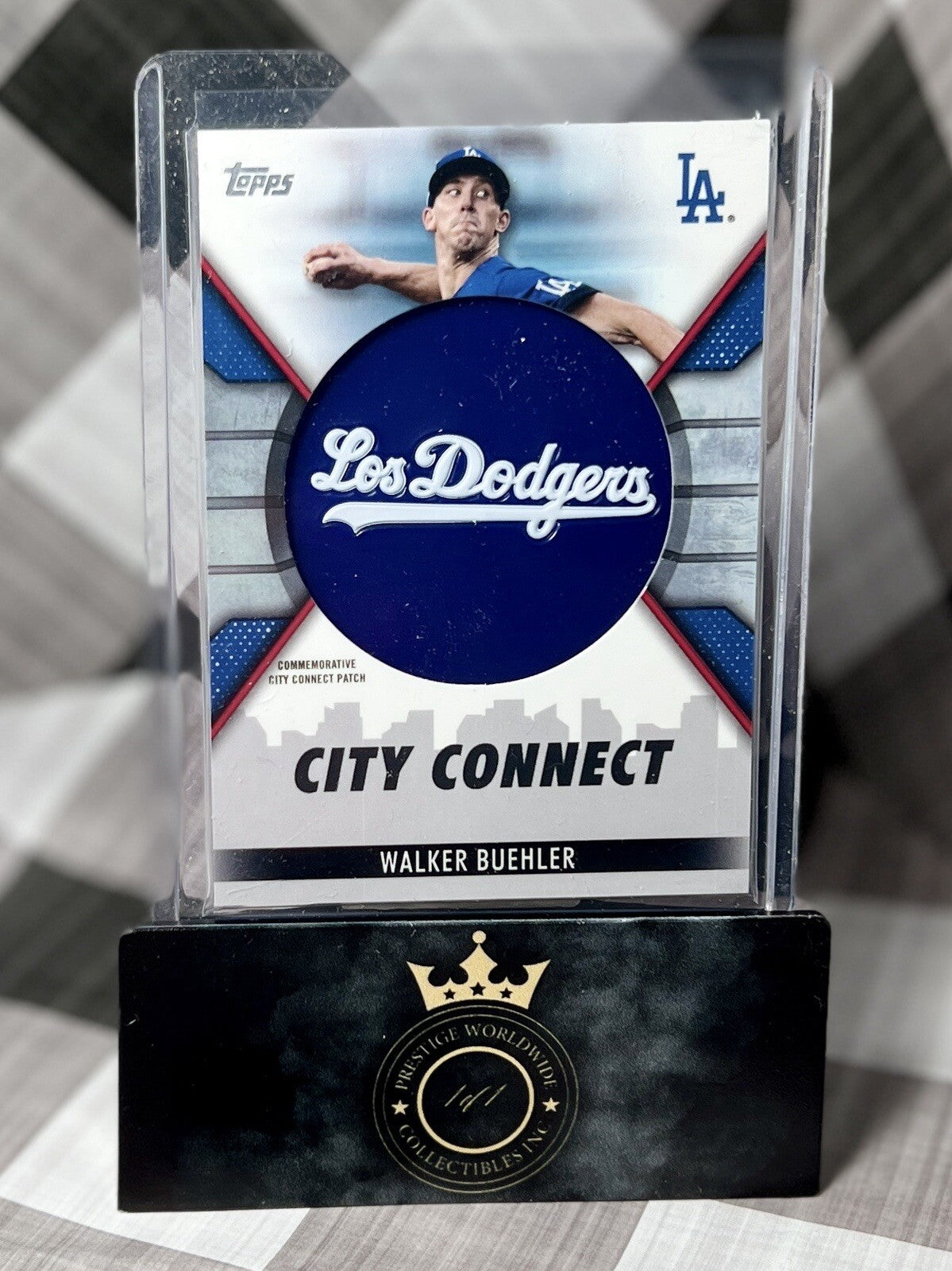 Walker Buehler 2023 Topps Series 1 City Connect Patch Relic #CC-WB Los Dodgers