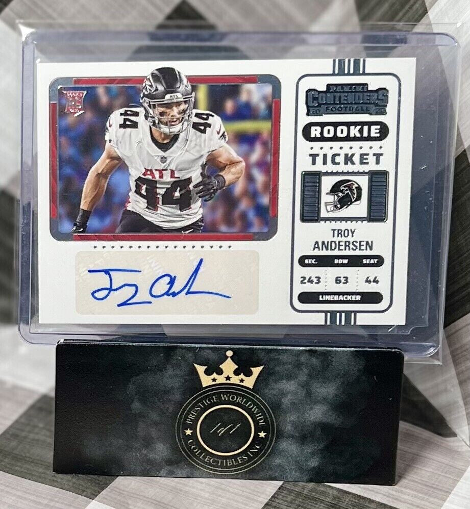 Troy Anderson 2022 Contenders Auto Horizontal Variation SP #175 Atlanta Falcons