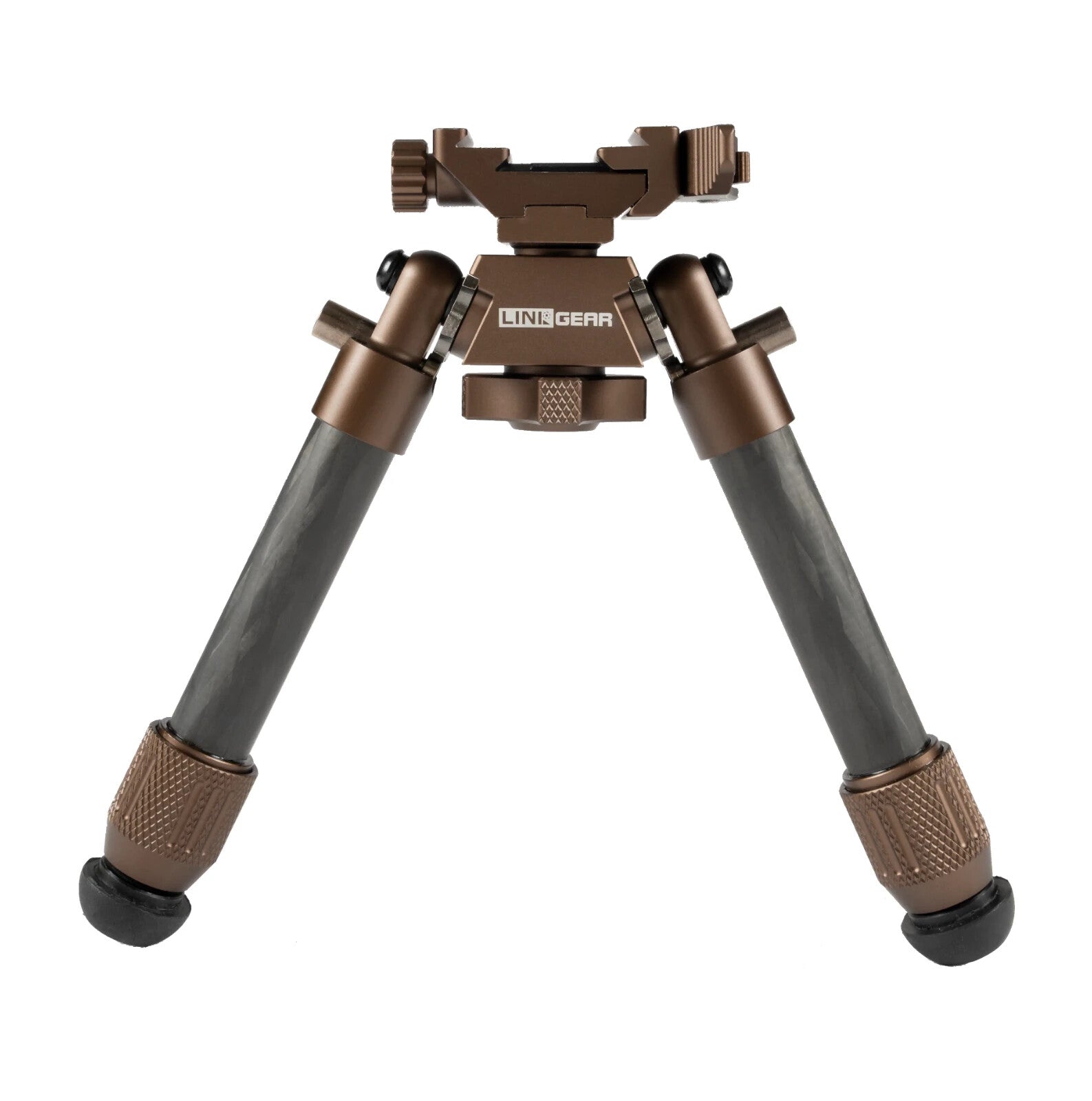 Linkogear HB-C02M Bipod – Brown, Carbon Fiber, Quick-Detach, 7-10” Adjust