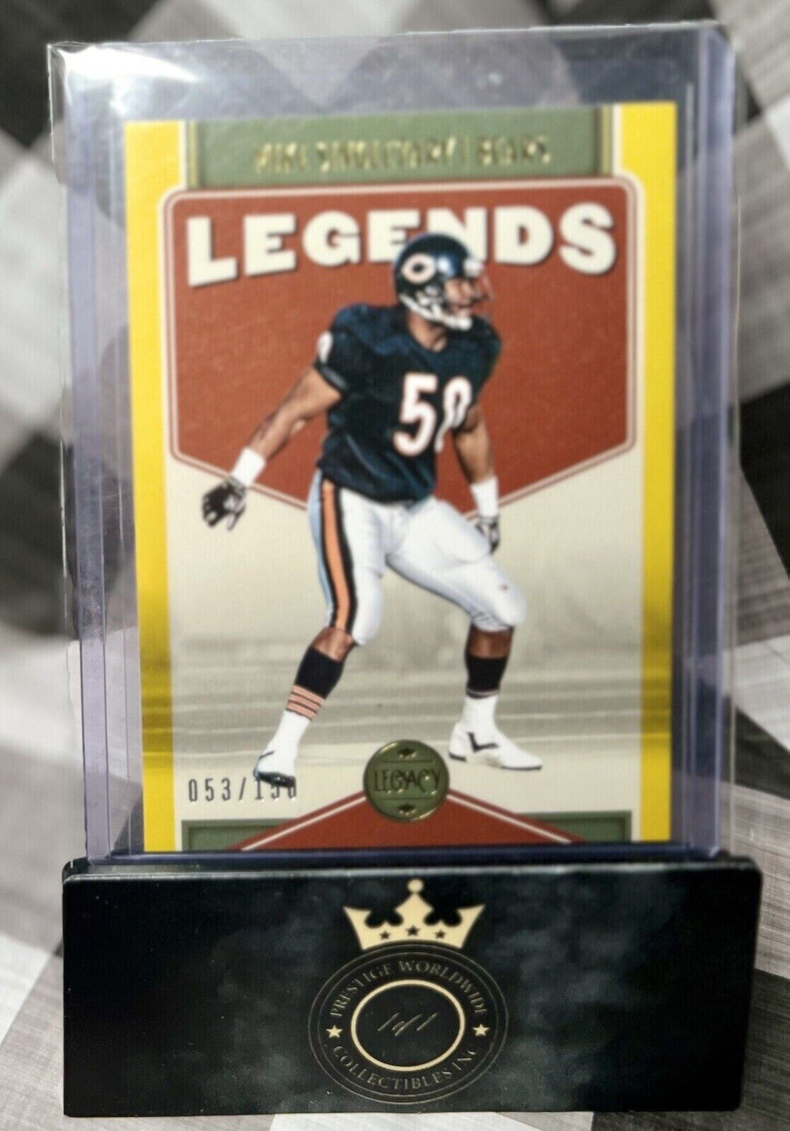 MIKE SINGLETARY 2022 Panini Legacy Legends Yellow /150 #123 Chicago Bears HOF