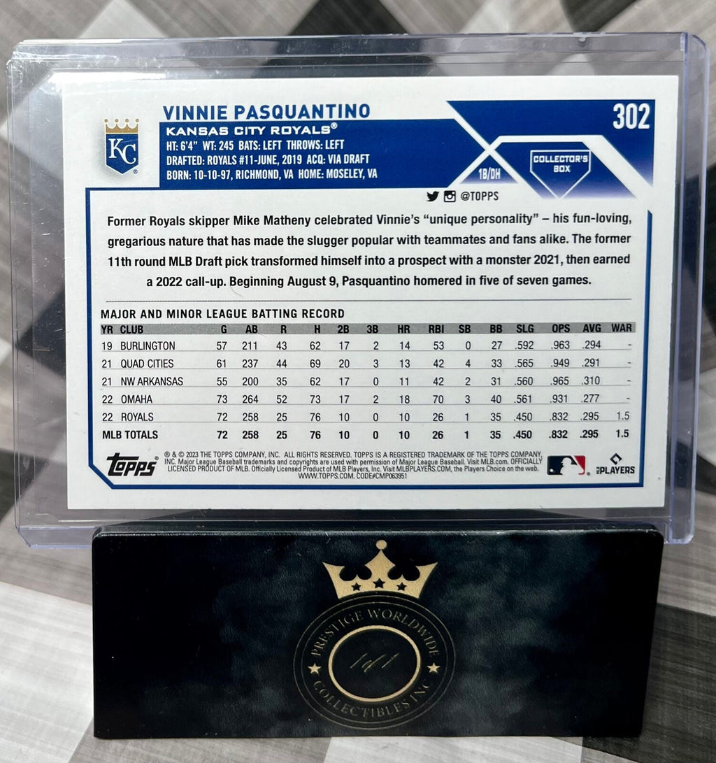 Vinnie Pasquantino 2023 Topps Collector's Box Silver Ice Foil Rookie