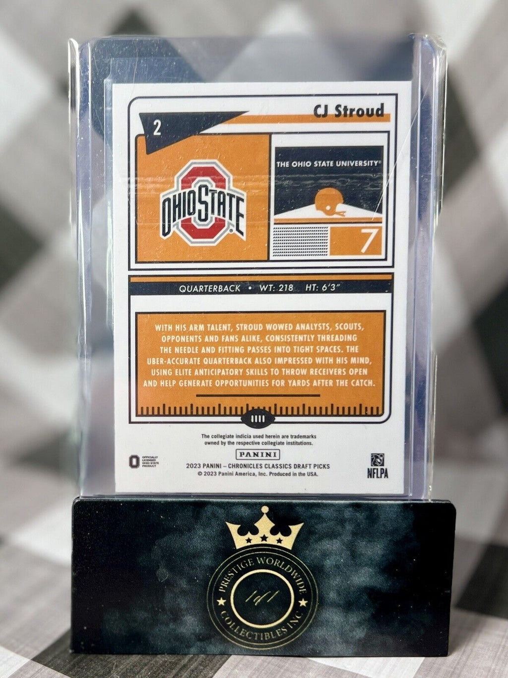 C.J. Stroud 2023 Chronicles Draft Picks Classics Premium Silver #2 HOU Texans RC