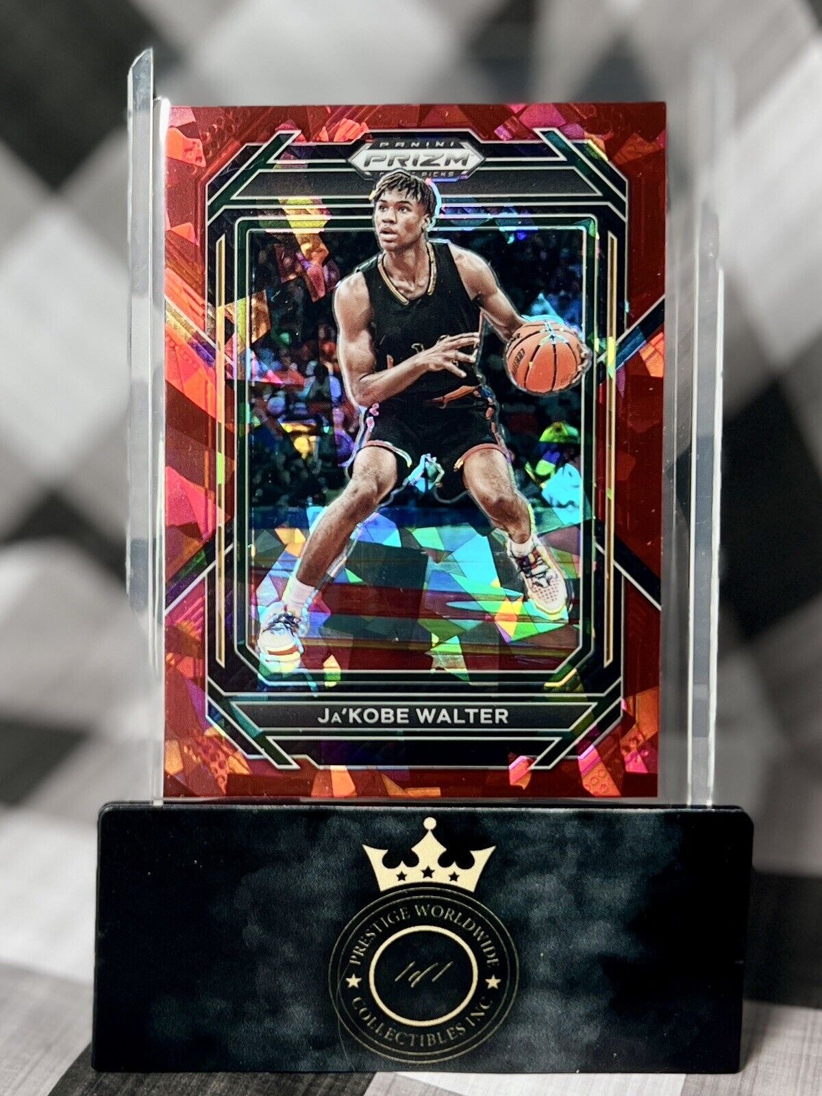 Ja’Kobe Walter 2023 Panini Prizm Draft Picks Red Ice #27 Baylor Bears Prospect