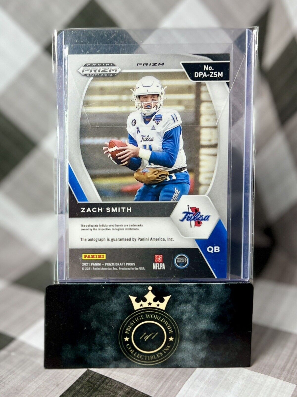 Zach Smith 2021 Panini Prizm Draft Picks Silver Prizm Rookie Auto #324 Breakers