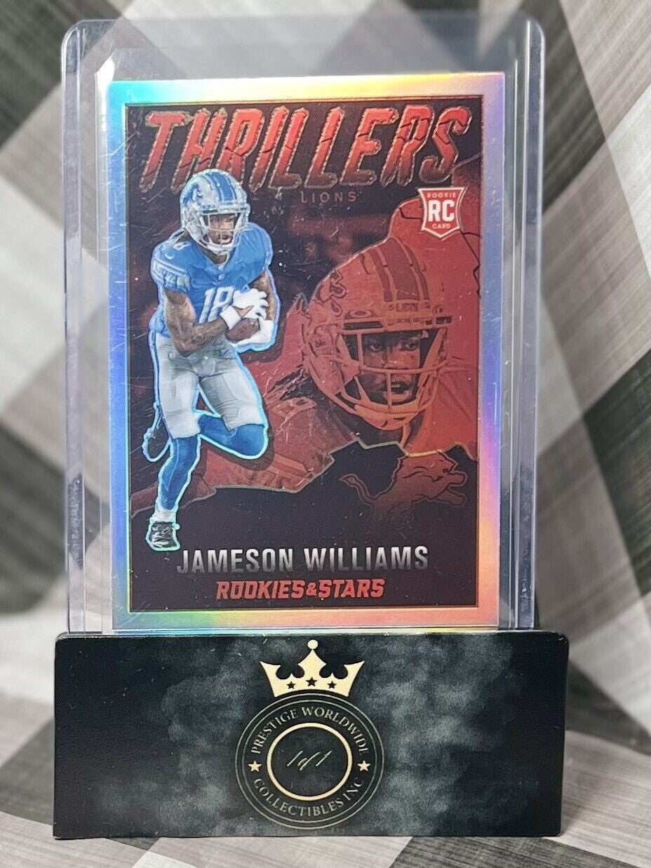 Jameson Williams 2022 Rookies & Stars Thrillers Silver Rookie #TH-25 Lions RC