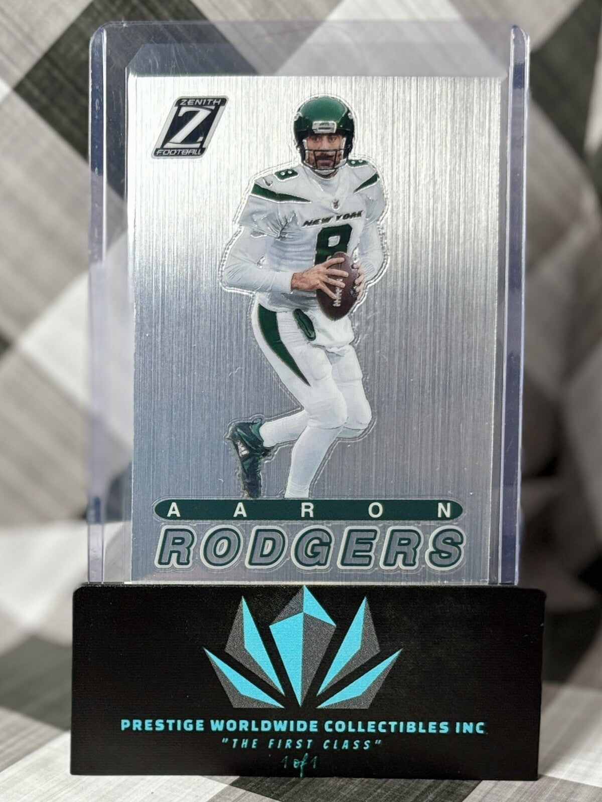 Aaron Rodgers 2023 Panini Zenith Pacific 1994 Insert #1 New York Jets SP