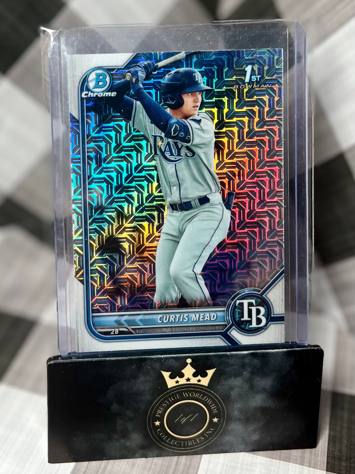 Curtis Mead 2022 Bowman Chrome 1st Mojo Refractor #BCP-10 Tampa Bay Rays
