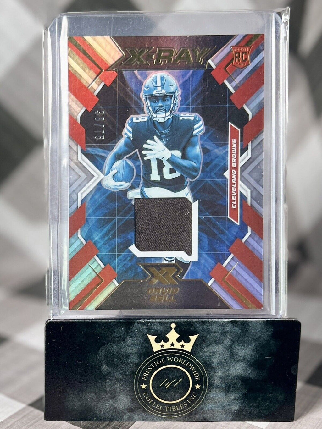 David Bell 2022 XR X-Ray Rookie Patch /75 #XR-25 Cleveland Browns RC SP