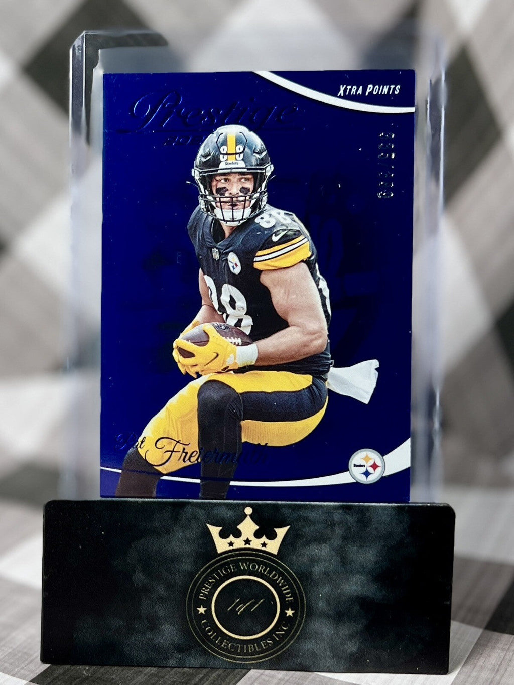 Pat Freiermuth 2023 Prestige Xtra Points Blue /399 #252 Pittsburgh Steelers
