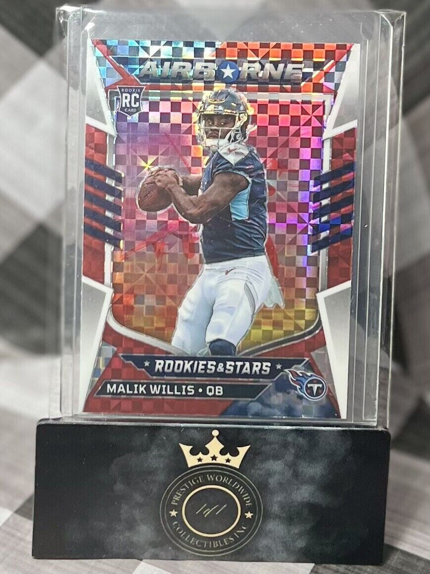 MALIK WILLIS 2022 Rookies & Stars Airborne Red Plaid #AI-19 Tennessee Titans RC
