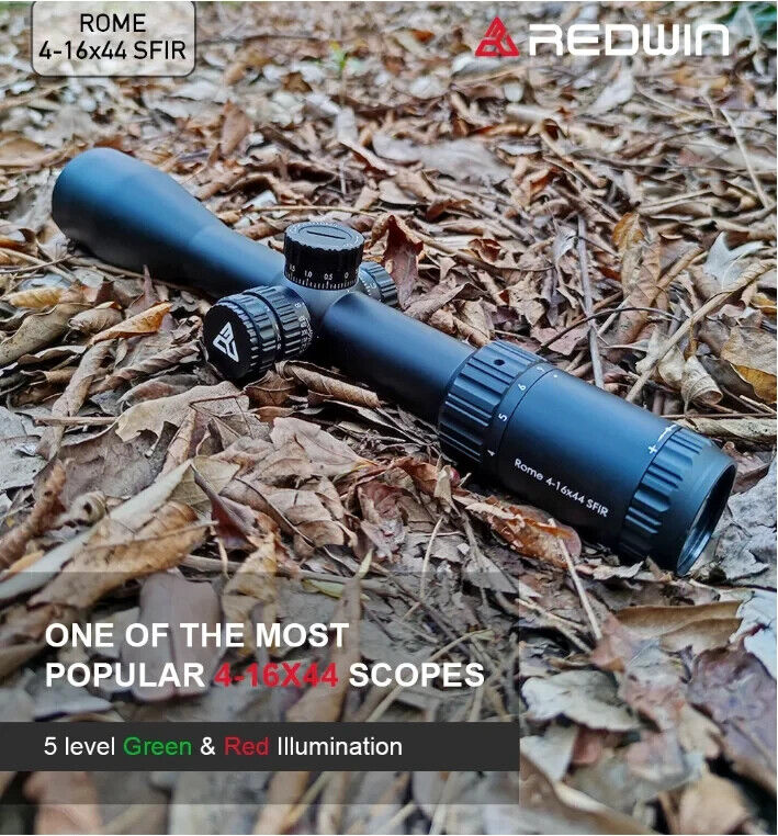 Red Win Rome 4-16x44 SF IR, HMD-1 Reticle, 30mm tube, R/G Illum, IPX6 Waterproof